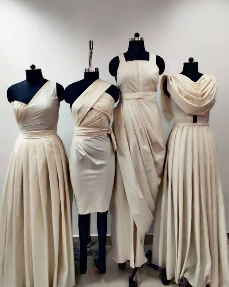 DRAPING – AN INSIGHT INTO FABRIC MANIPULATION BY THE FASHION DESIGN STUDENTS