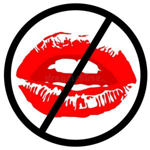 lipstick - no lips no kiss sign 300x300 - Evolution of Lipstick