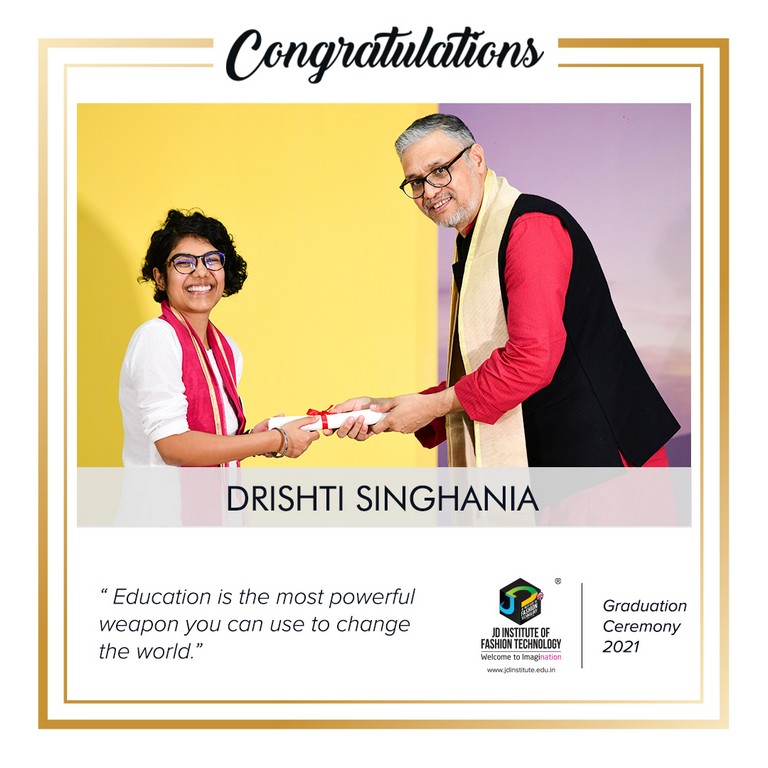 convocation - Drishti Singhania - Convocation Ceremony 2021: JEDIIAN’s Moment Of Pride 