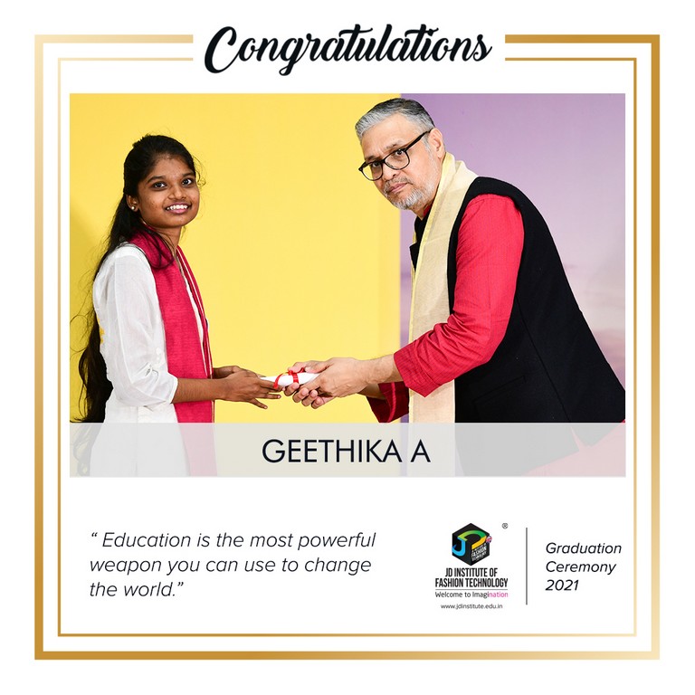 convocation - Geethika A - Convocation Ceremony 2021: JEDIIAN’s Moment Of Pride 