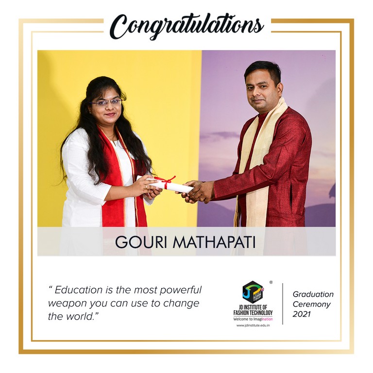convocation - Gouri Mathapati - Convocation Ceremony 2021: JEDIIAN’s Moment Of Pride 