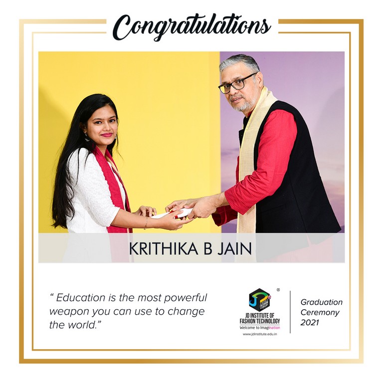 convocation - Krithika B Jain - Convocation Ceremony 2021: JEDIIAN’s Moment Of Pride 