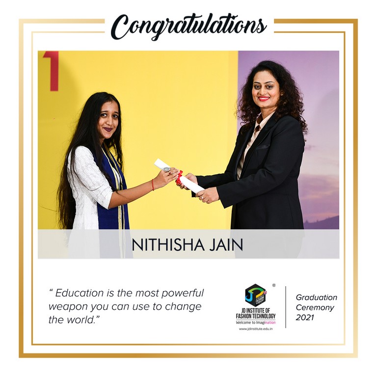 convocation - Nithisha Jain - Convocation Ceremony 2021: JEDIIAN’s Moment Of Pride 