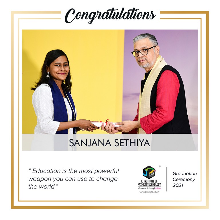 convocation - Sanjana Sethiya - Convocation Ceremony 2021: JEDIIAN’s Moment Of Pride 