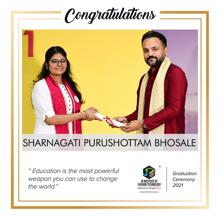 convocation - Sharnagati Purushottam Bhosale - Convocation Ceremony 2021: JEDIIAN’s Moment Of Pride 