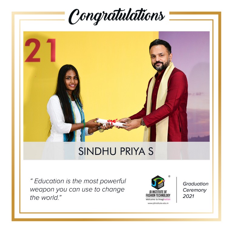 convocation - Sindhu Priya S - Convocation Ceremony 2021: JEDIIAN’s Moment Of Pride 