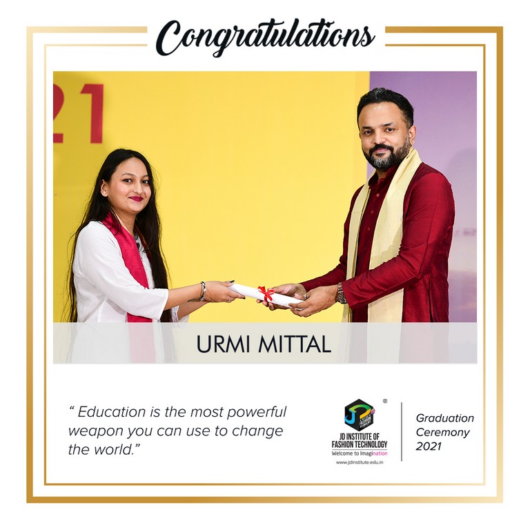 convocation - Urmi Mittal - Convocation Ceremony 2021: JEDIIAN’s Moment Of Pride 