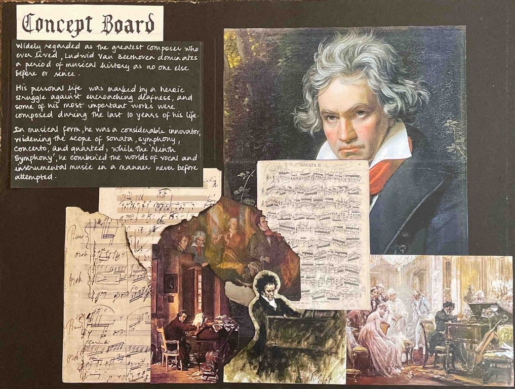 Mellifluous A Tribute to Beethoven Concept Board gulabi jaipur, craft restaurant - Mellifluous A Tribute to Beethoven Concept Board - Gulabi Jaipur, Craft Restaurant- A Tribute to Raja Sawainjai singh