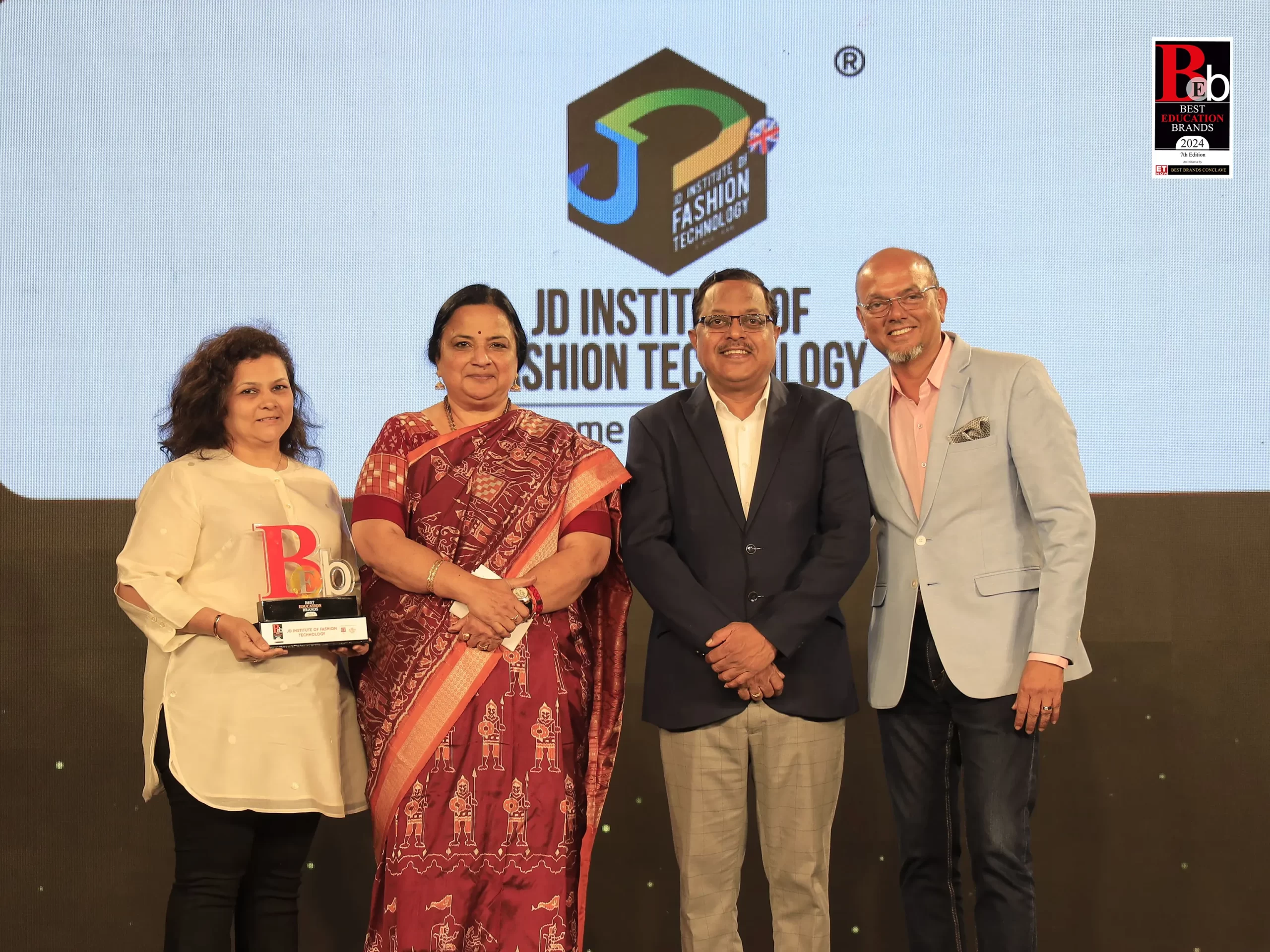 JD Institute of Fashion Technology is recognised as a Best Education Brand by ET Now (2)