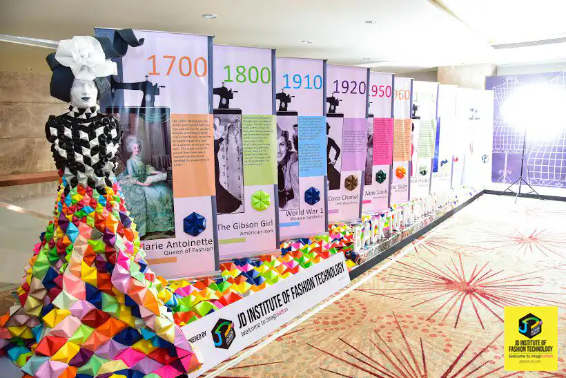 HARD WORK FINALLY PAYS OFF! A BRILLIANT INSTALLATION BY THE STUDENTS AT THE BANGALORE FASHION WEEK