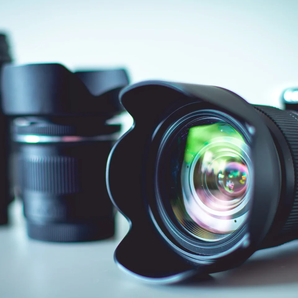 closeup digital camera with lenses