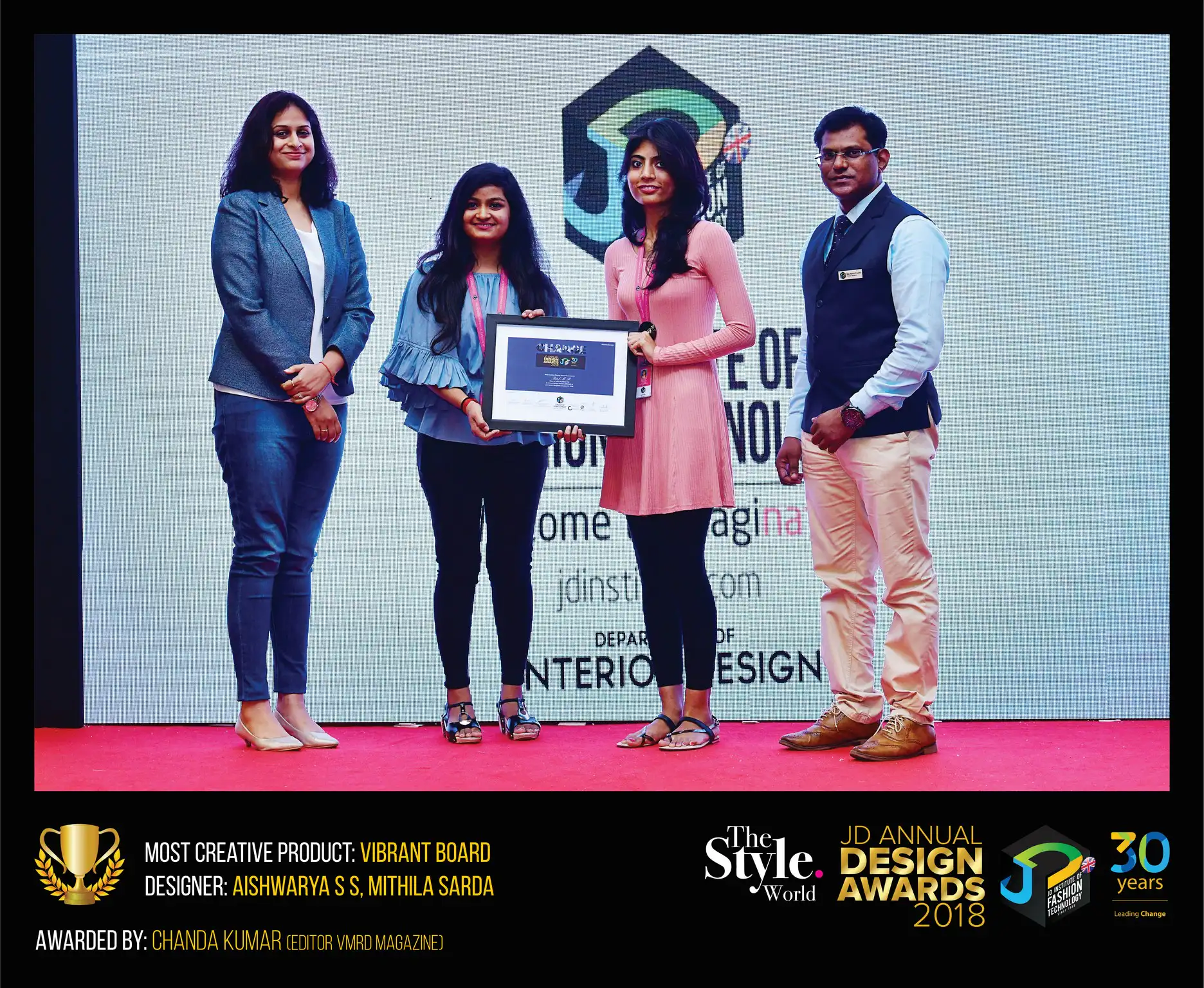 Vibrant board – Change – JD Annual Design Awards 2018 | Designer: Aishwarya.s.s, Mithila.A.G.Sarda | Photography : Jerin Nath (@jerin_nath)