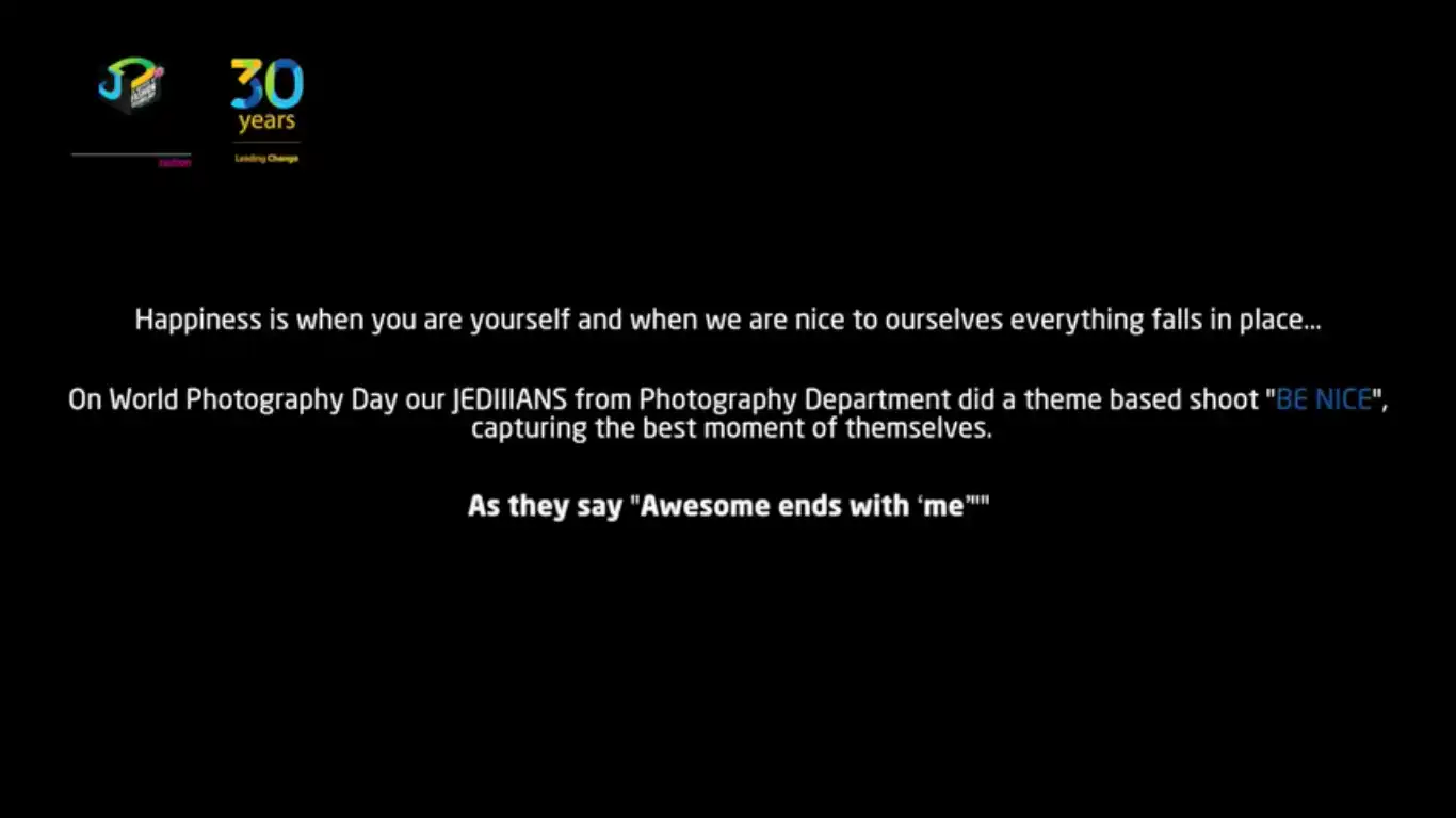 JEDIIIANS observing world photography Day 2018 with the theme “BE NICE”