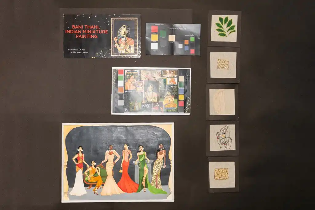 Fashion collection display inspired by art and costume history