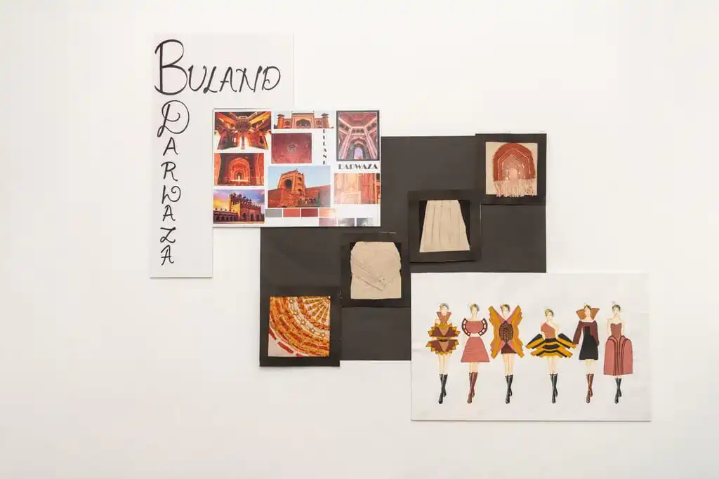 Fashion collection display inspired by art and costume history