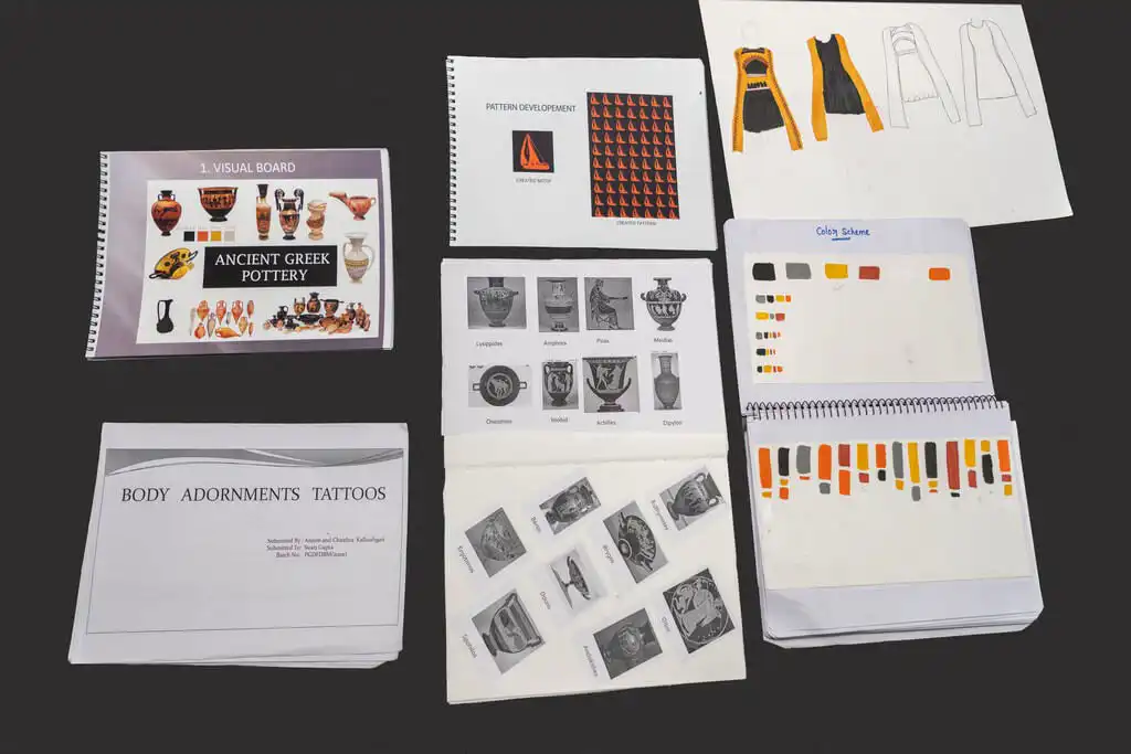 Fashion collection display inspired by art and costume history