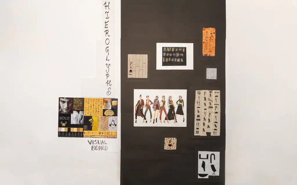Fashion collection display inspired by art and costume history