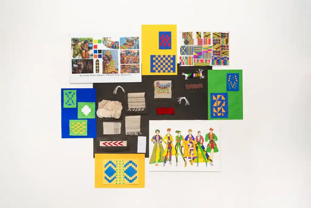 Fashion collection display inspired by art and costume history