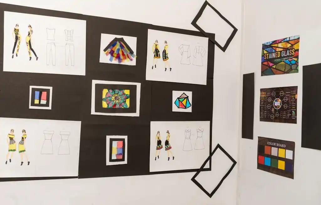 Fashion collection display inspired by art and costume history