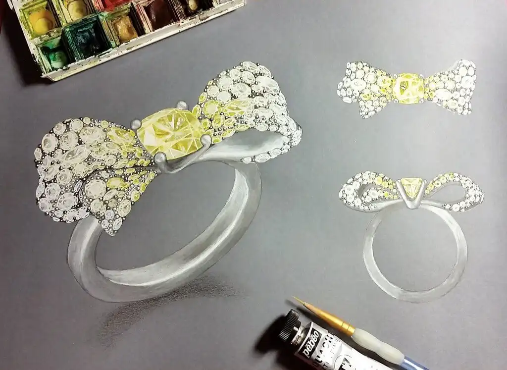 Gouache Painting for Jewellery Design