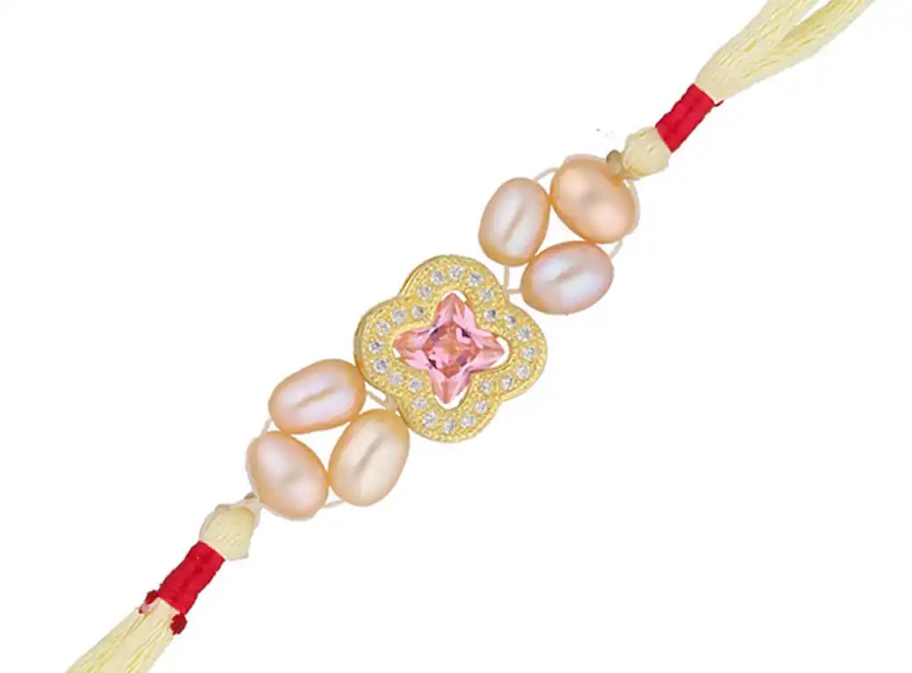 Coloured pearl rakhi