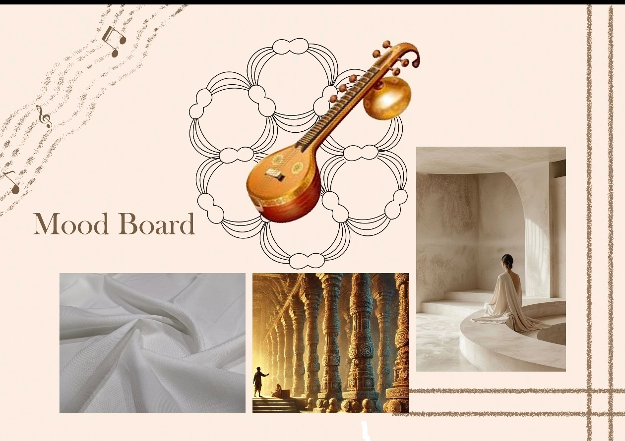 Mood board of stone raga